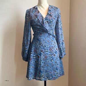 Glamorous floral wrap dress